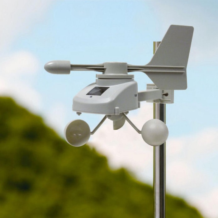 Sistem meteo SmartHome cu masurare temperatura, umiditate, precipitatii si viteza vant, data logger cu comunicare cu smartphone WEATHERHUB, TFA 31.4005.02 [7]