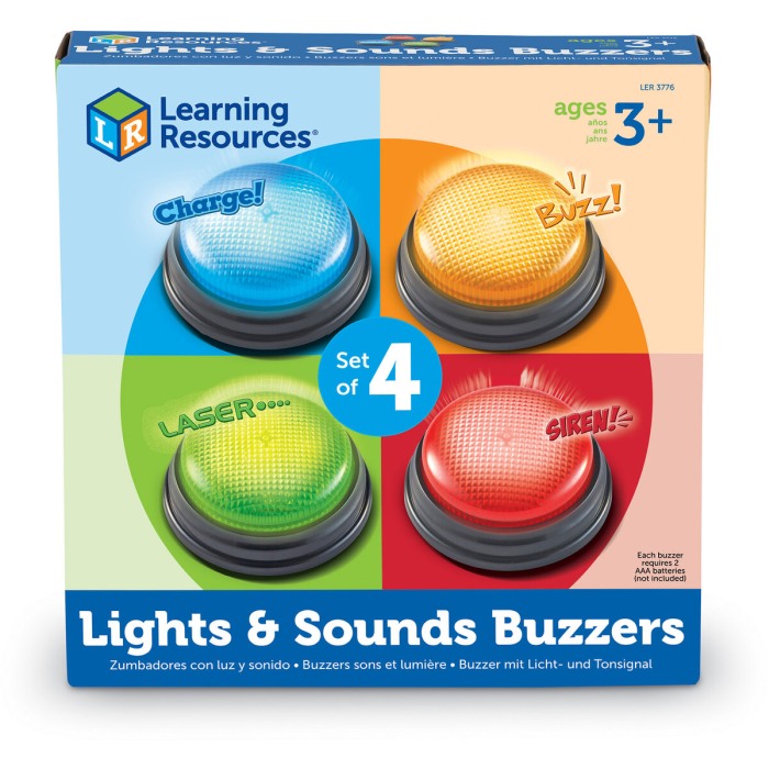 Sonerii cu lumini si sunete pentru raspuns - set 4 buc [6]