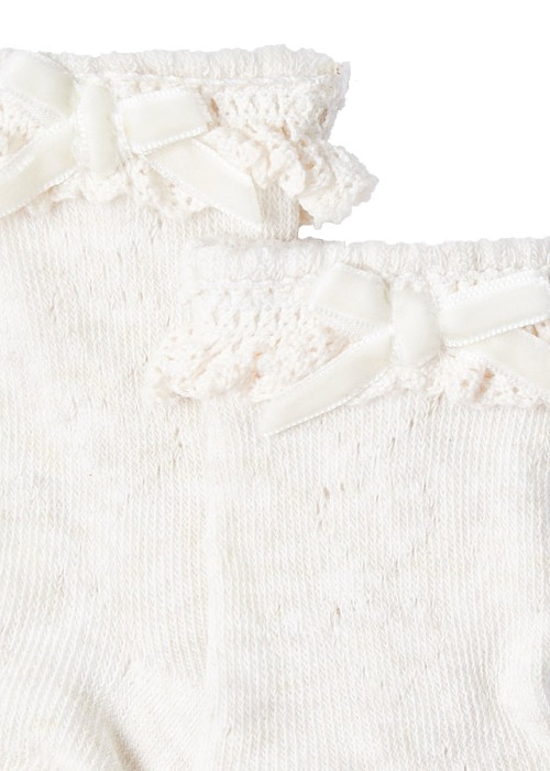 Sosete elegante ajurat  - Alb crem - Mayoral  6 luni [2]