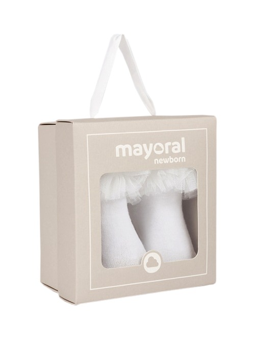 Sosete elegante si bentita  - Alb - Mayoral   18 luni [6]