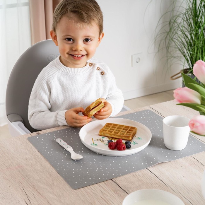 Suport de farfurii, antialunecare pentru bebelusi, din silicon rezistent la caldura, 41.5 x 30 cm, Reer Eatn Tidy 25021 [7]