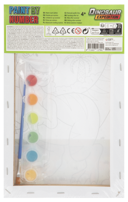 Tablou pictez pe numere - Dinozaur vesel [2]
