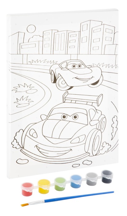 Tablou pictura pe numere - Cursa masinutelor [2]