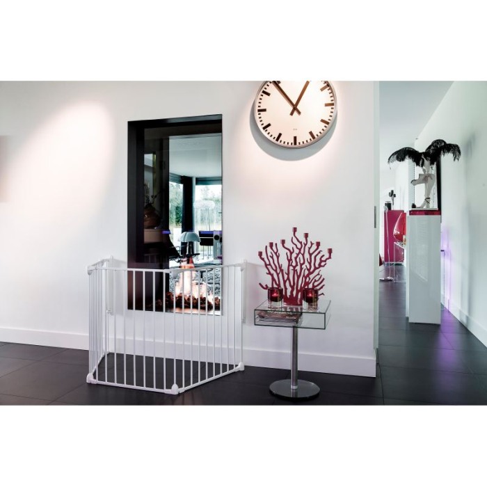 Tarc de siguranta modular cu 3 panouri, metal alb, Noma N94054 [3]