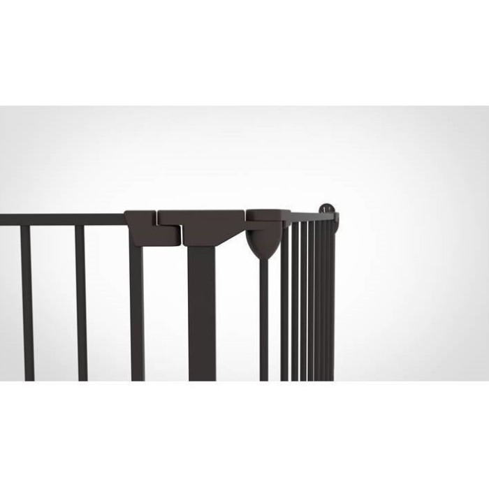 Tarc de siguranta modular cu 3 panouri, metal negru, Noma N93491 [5]