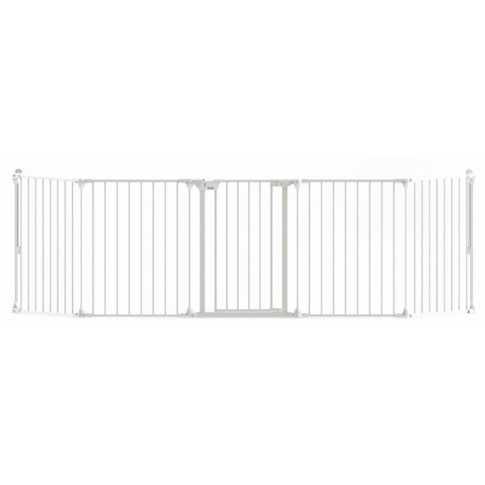 Tarc de siguranta modular cu 5 panouri, metal alb, Noma, N94047 [8]