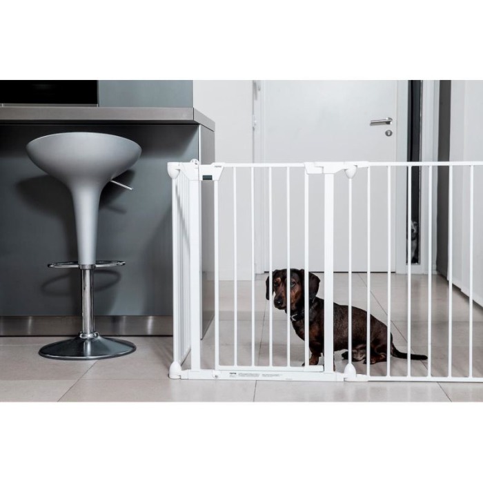 Tarc de siguranta modular cu 5 panouri, metal alb, Noma, N94047 [3]