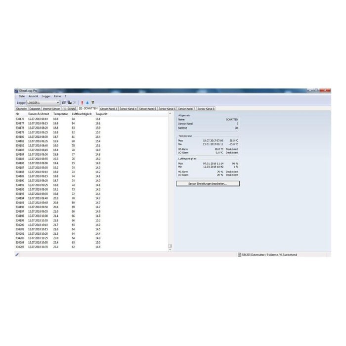 Termo-higrometru profesional cu functie de inregistrare a datelor tip Data Logger, KLIMALOGG PRO TFA 30.3039.IT [6]