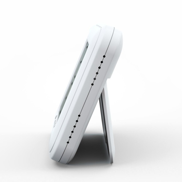 Termometru si higrometru digital de camera, ecran LCD, memorie, suport expandabil cu magnet, alb, AirBi SMILE BI1040 [3]