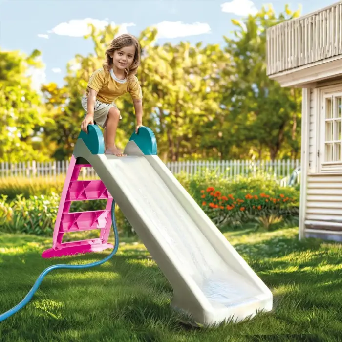 Tobogan pentru copii - Alb& roz [4]