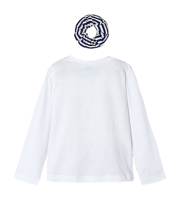 Tricou alb cu elastic par, Better Cotton, fetita - Mayoral  6 ani (116 cm) [3]