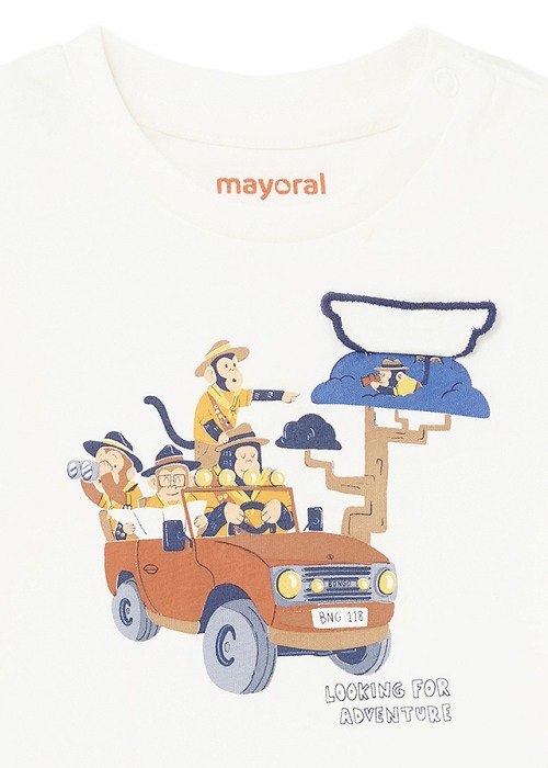 Tricou cu maneca luna interativ Better Cotton - Mayoral 36 luni [5]