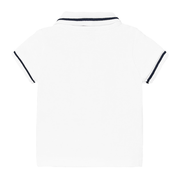 Tricou polo clasic cu maneca scurta - Alb/Bleumarin - Mayoral 18 luni [2]