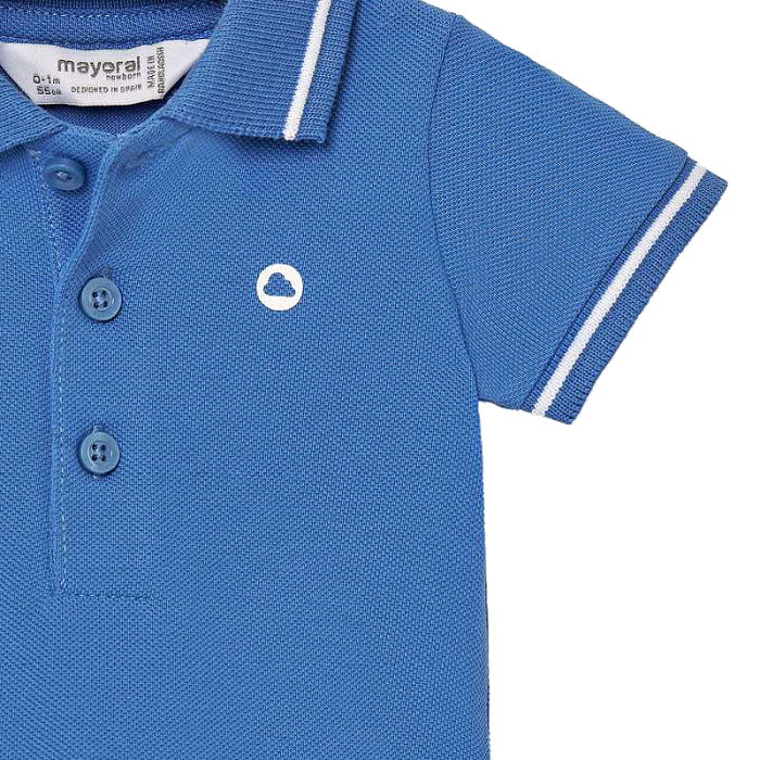 Tricou polo clasic cu maneca scurta - Albastru/Alb - Mayoral 18 luni [3]