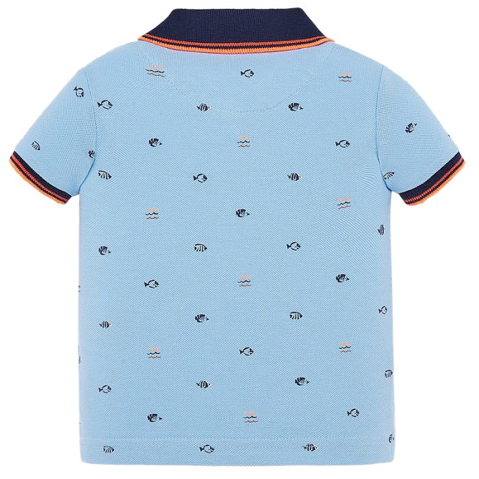 Tricou polo clasic cu maneca scurta si imprimeu - Bleu - Mayoral 3 ani [2]
