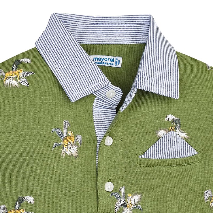 Tricou polo clasic cu maneca scurta - Verde [3]