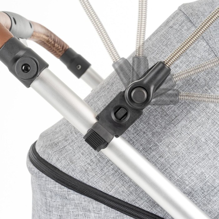 Umbreluta de soare ajustabila cu protectie solara UV 50+, pentru carucior bebelusi, albastra, Reer ShineSafe Blue 84163 [3]