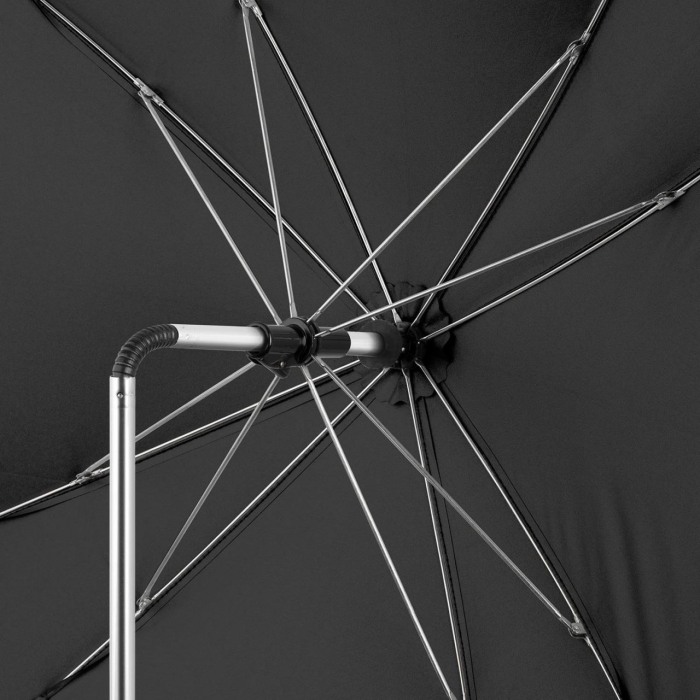 Umbreluta de soare ajustabila cu protectie solara UV 50+, pentru carucior bebelusi, neagra, Reer ShineSafe Black 84151 [5]