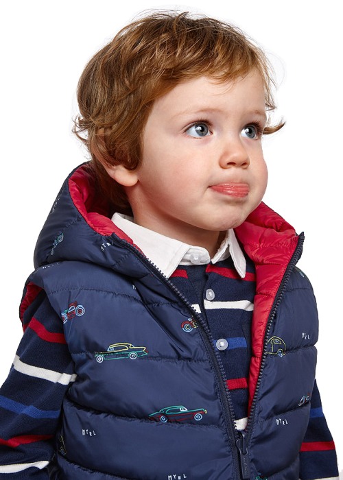 Vesta matlasata reversibila cu imprimeu - Bleumarin / Rosu - Mayoral 3 ani [3]