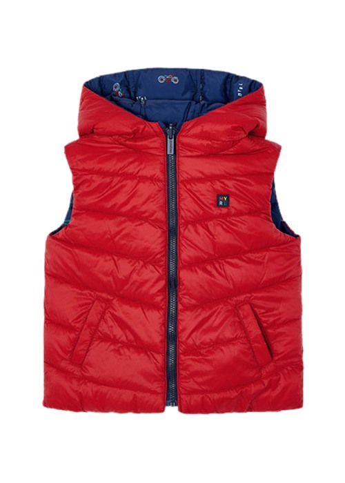 Vesta matlasata reversibila cu imprimeu - Bleumarin / Rosu - Mayoral 3 ani [4]
