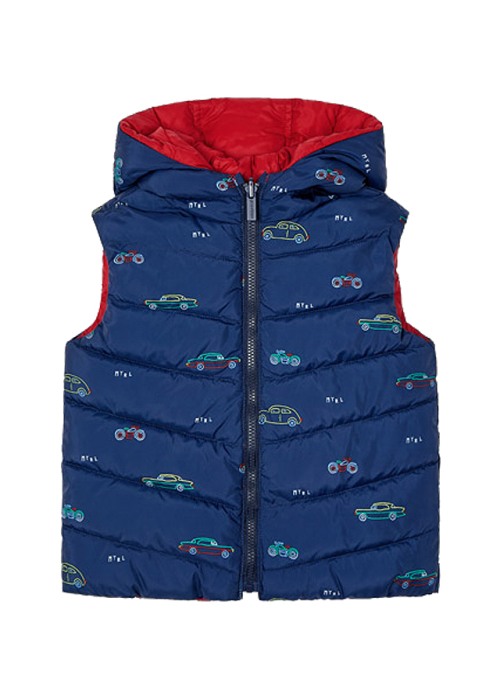 Vesta matlasata reversibila cu imprimeu - Bleumarin / Rosu - Mayoral 3 ani [5]