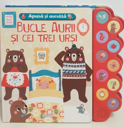 Carti bebelusi - Apasa si asculta povestea - Bucle Aurii si cei trei ursi
