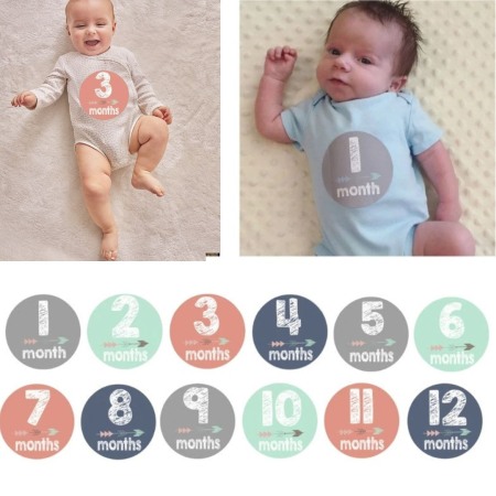 Autocolante Rotunde “Primele 12 luni” Drool [1]