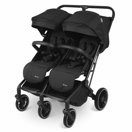 Transport Plimbare Relaxare - BabyGo - Carucior pliabil pentru gemeni GoTwice, Black
