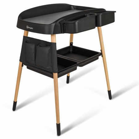 Mobilier Decoratiuni Textile - BabyGo - Masuta de schimbat si infasat Change Me, Black