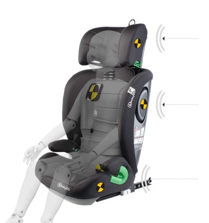 BabyGo - Scaun auto SafeChild2 Black, 100-150 cm, certificat R129 [8]