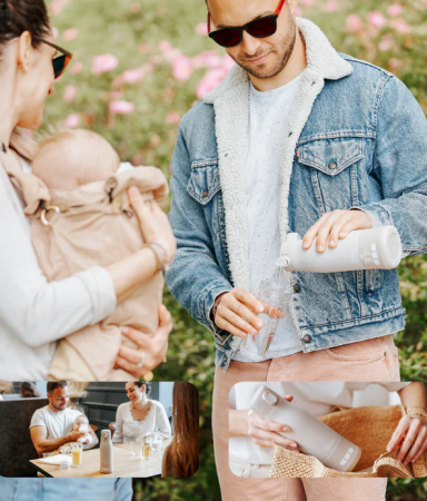 Babymoov - Moov & Feed Incalzitor de biberoane portabil si reincarcabil, Mineral Beige [6]