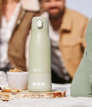 Babymoov - Moov & Feed Incalzitor de biberoane portabil si reincarcabil, Sage Green [2]