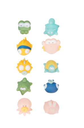 Jucarii de baie - Badabulle - Jucarii de baie Rigolo Splash 10 bucati + saculet