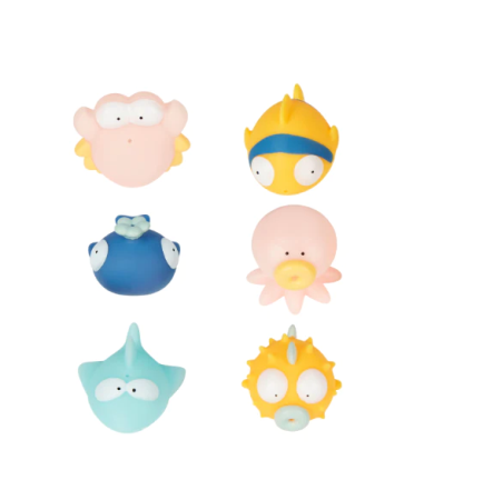 Jucarii de baie - Badabulle - Jucarii de baie Rigolo Splash 6 bucati