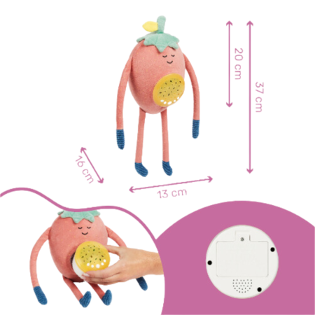 Badabulle - Lampa de veghe Barnabe in forma de capsuna cu proiectii si sunete linistitoare [1]