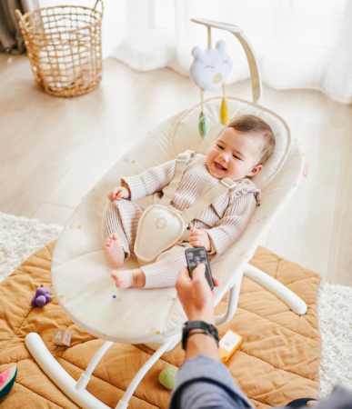 Badabulle - Leagan cu balansare stanga-dreapta, Crem [1]