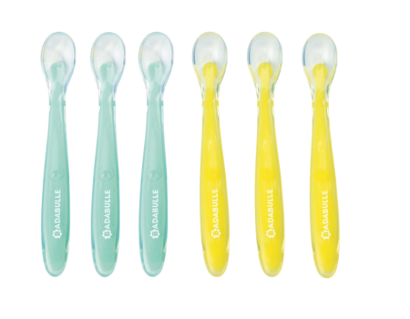 Tacamuri vesela recipiente - Badabulle - Set 6 lingurite colorate flexibile