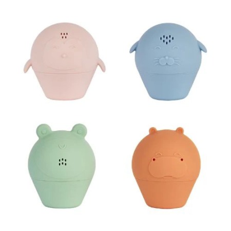 Badabulle - Set de 4 jucarii de baie stropitoare din silicon [6]