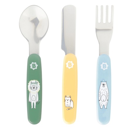 Tacamuri vesela recipiente - Badabulle - Set tacamuri din metal cu animalute vesele