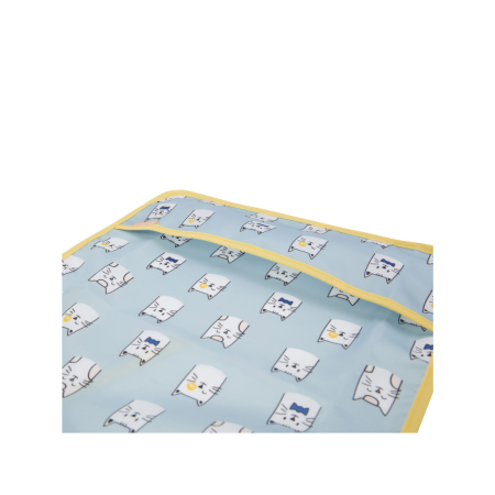 Badabullle - Bavetica cu maneci, albastra cu pisicute [1]