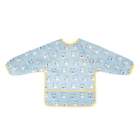 Badabullle - Bavetica cu maneci, albastra cu pisicute [0]