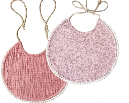 Reduceri de Paste pentru copii - Baveta 2 fete - muselina, flori