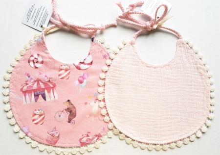 Alimentatie Masa Preparare - Baveta muselina  fluturi, inimioare, stelute Circ