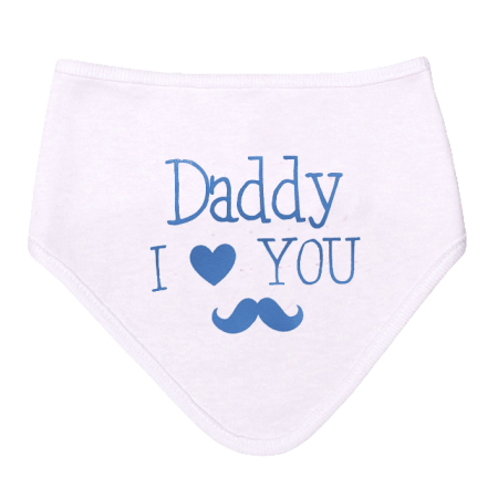 Bavete - Baveta triunghiulara - Daddy, I love you - Kara Baby  bleu