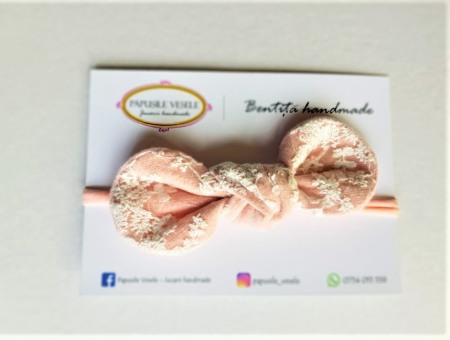 Accesorii par - Bentita cu fundita si dantela - Papusile Vesele   Dantela