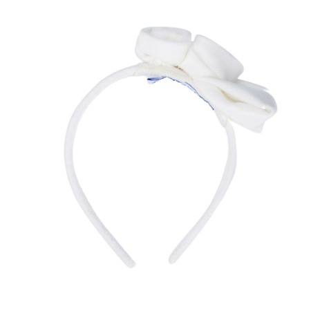 Bentita Off White de catifea pentru bebe [1]