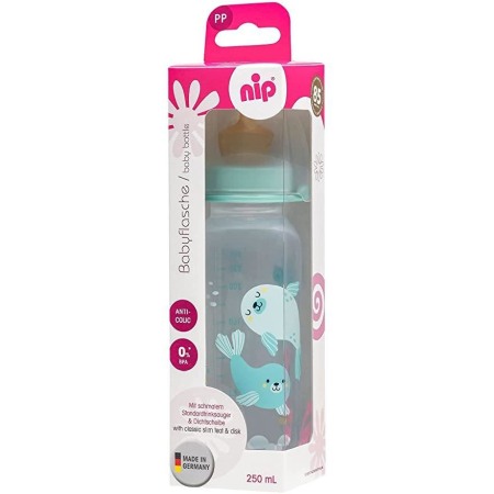 Biberon Family PP cu tetina anti-colici din latex natural, 250 ml, de la 6 luni, debit mediu (M), nip 35007 [4]