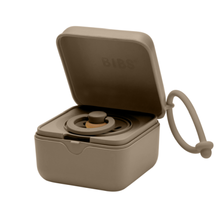 Suzete - BIBS - Cutie multifunctionala pentru depozitare suzete, Dark Oak