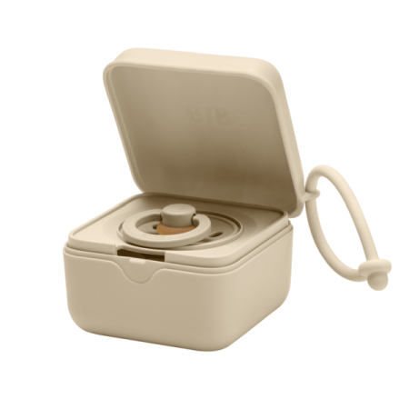 Suzete - BIBS - Cutie multifunctionala pentru depozitare suzete, Vanilla