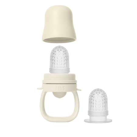 BIBS - Dispozitiv de hranire Baby Feeder cu 2 tetine din silicon, Ivory [4]
